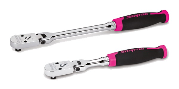 3/8" Cynergy Ratschen-Satz mit flexiblem Kopf, 2-teilig, Electric Pink - RAT2FHFEP - Snap-on Werkzeug